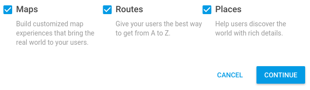 Google Maps Enable APIs